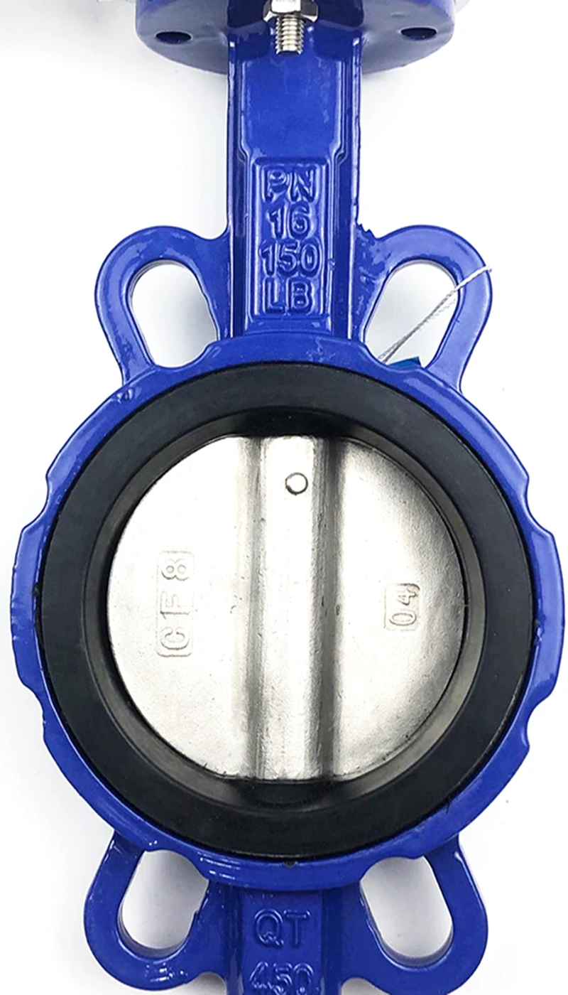 Вафельный чугунный Шестеренчатый Клапан-Бабочка