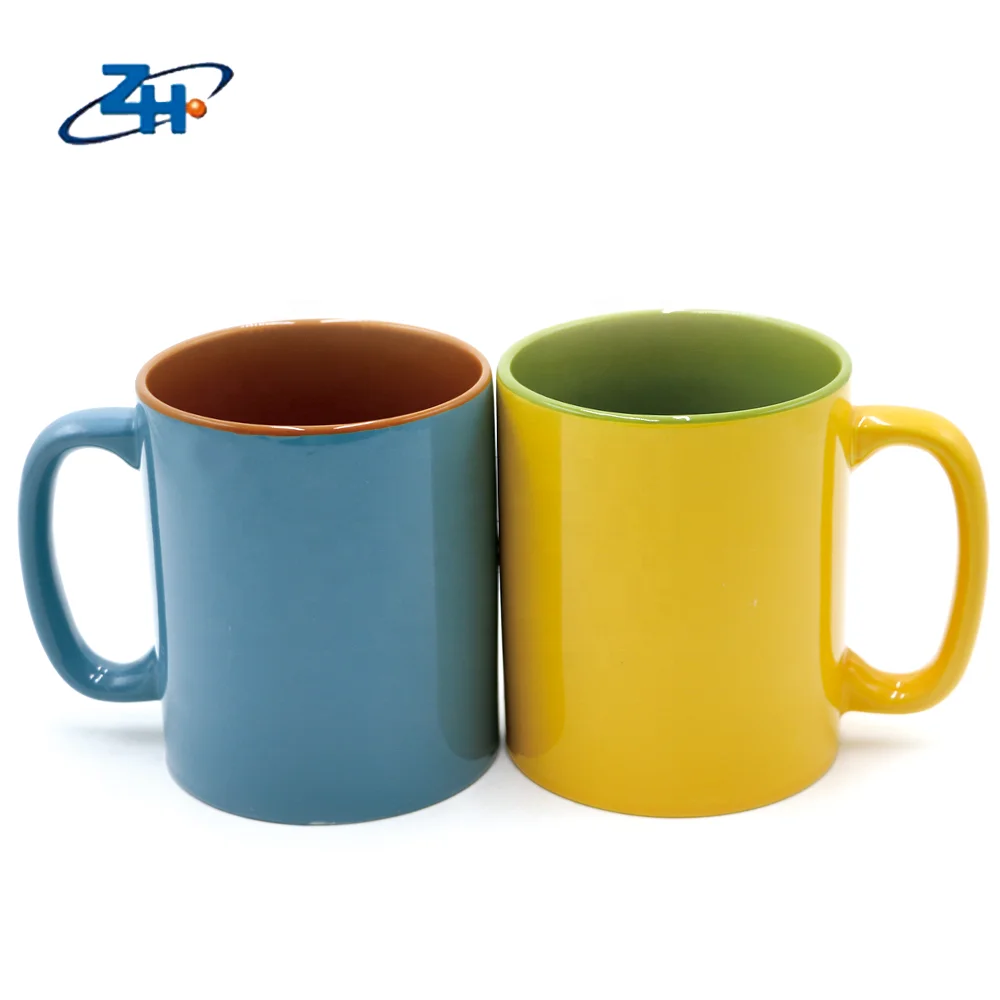 customizable colorful ceramic coffee cup 11oz blank sublimation tea mug with heart handle