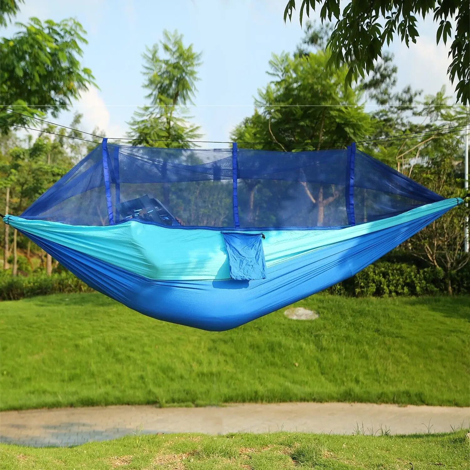 Factory direct supply outdoor portable hammock with mosquito netcamping hammock Ultralight nylon hammock tent