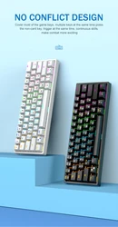 Проводная игровая клавиатура для компьютера, офиса, ПК, водонепроницаемая Механическая USB-клавиатура для Pormo, подарок