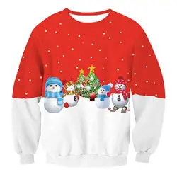 Gfit In Wholesale Full Printing Christmas Sweatshirt Men Vintage Halloween Hoodies 3D Printing Clothes