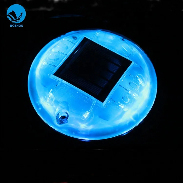 Светодиодная световая сигнальная лампа на земле круглая Солнечная Дорожная