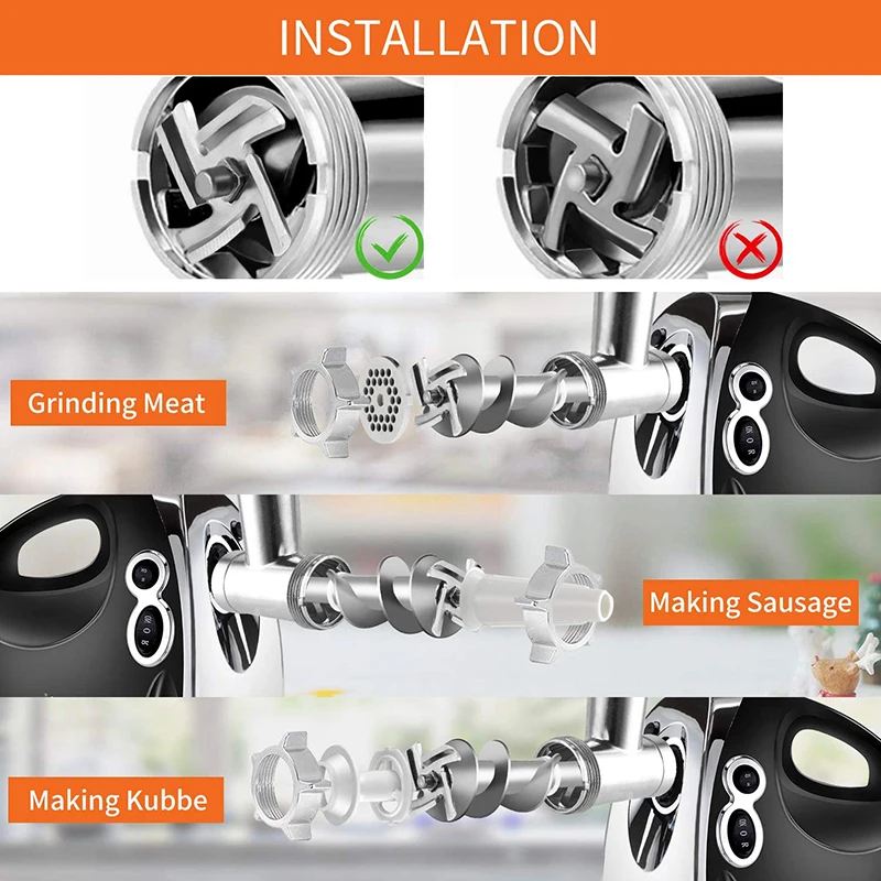 Electric Meat Grinder Factory OEM/ODM, Multifunctional Portable Home Appliances Food Processor Sausage Stuffer and Grinder