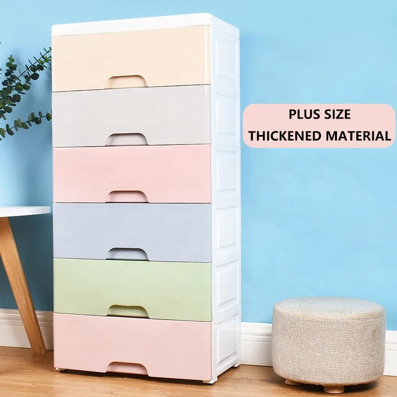 Colorful Multi-Layer Cupboard Baby Clothes Kids Plastic Storage Wardrobe Cabinet Drawer