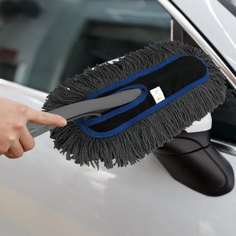 Multifunction Wholesale Household Car Cleaning Brush Microfiber Car Cleaning Duster with plastic handle
