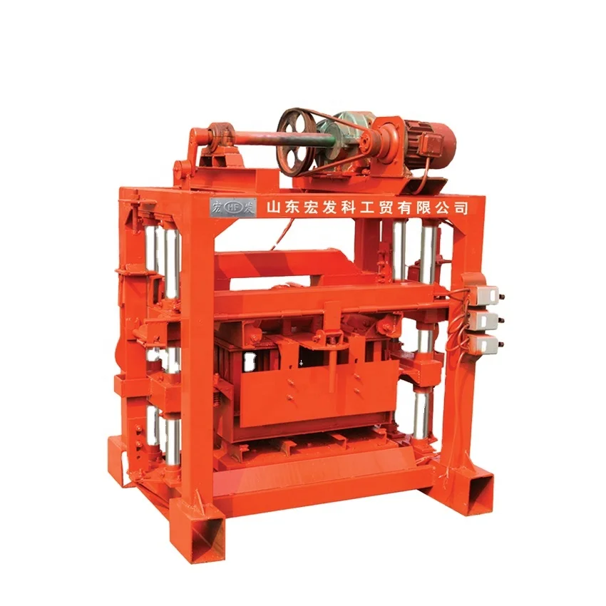 Ds QTJ4 40 interlocking earth block  concrete block paver brick making machine