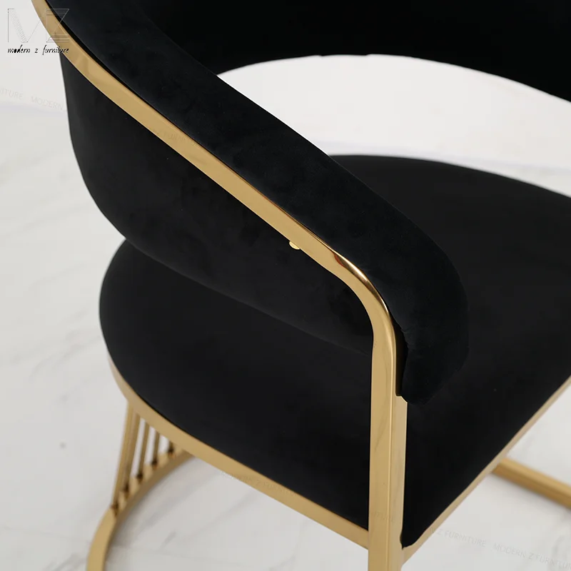 Minimalist Golden Metal Hotel Restaurant Dinning Room Chairs Modern Luxury Chairs For The Dining Room