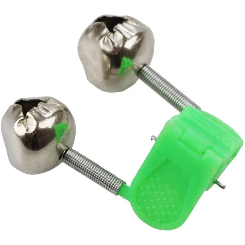 SEASKY Rod Extra Loud Alarm Dual Alert Bell Green Silver Tone Fishing Bell Alarm