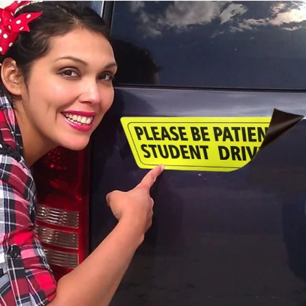Student Driver Magnet Highly Reflective New Driver Vehicle Bumper Magnet