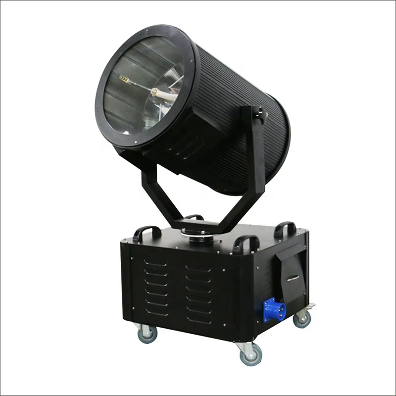 High Power Super Outdoor Sky Search Light 2 KW to 7KW Xenon Lamp Hotel Building Sky Beam Moving Head Searchlights