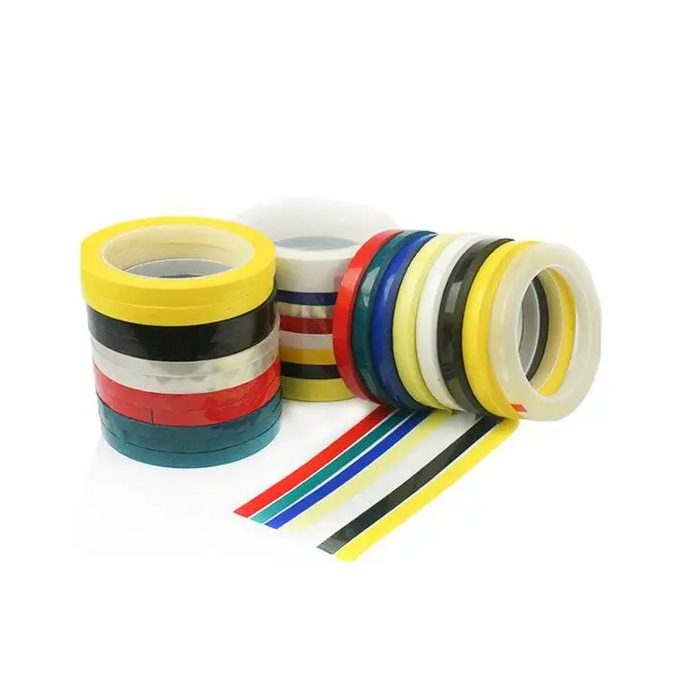 Flame retardant pet marking mylar tape transformer insulation high temperature mylar tape colorful non-marking 5S marking tape