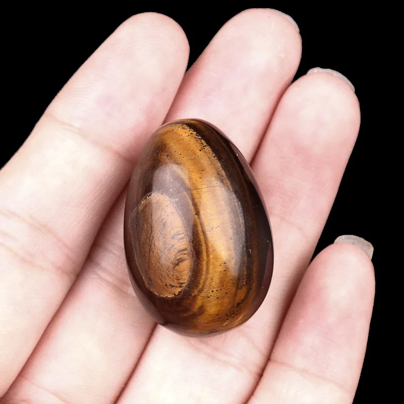 Green Aventurine Jade Gemstone Easter Eggs Stone Healing Rose Quartz Stone Polished Egg Pocket Stone for Garden Decorations