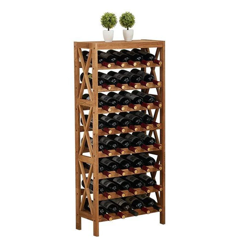 Living Room Wine Rack Home Wooden Wine Display Rack Floor Decoration Rack Wine Cabinet Bottles Tilted Display Stand Meicheng