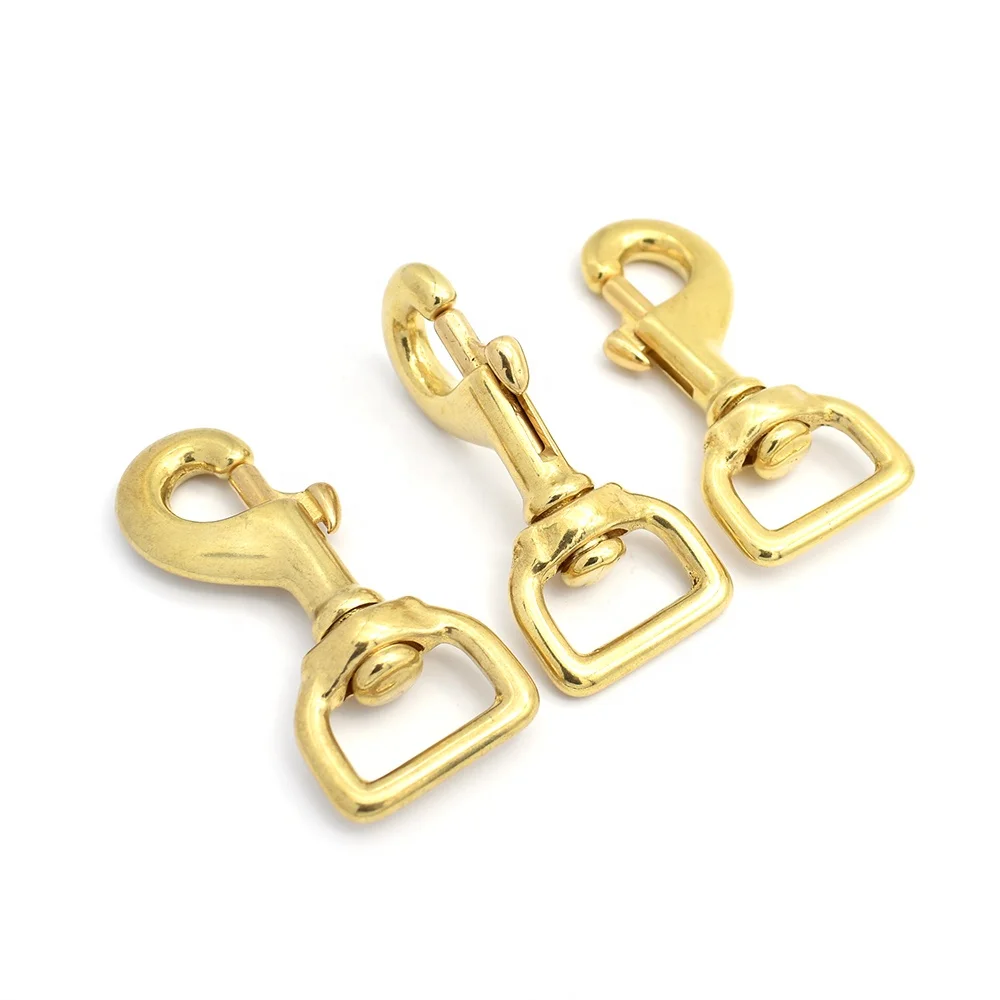 MOQ 50 Pcs Durable Big Size Brass Swivel Snap Hook for Dog Leash