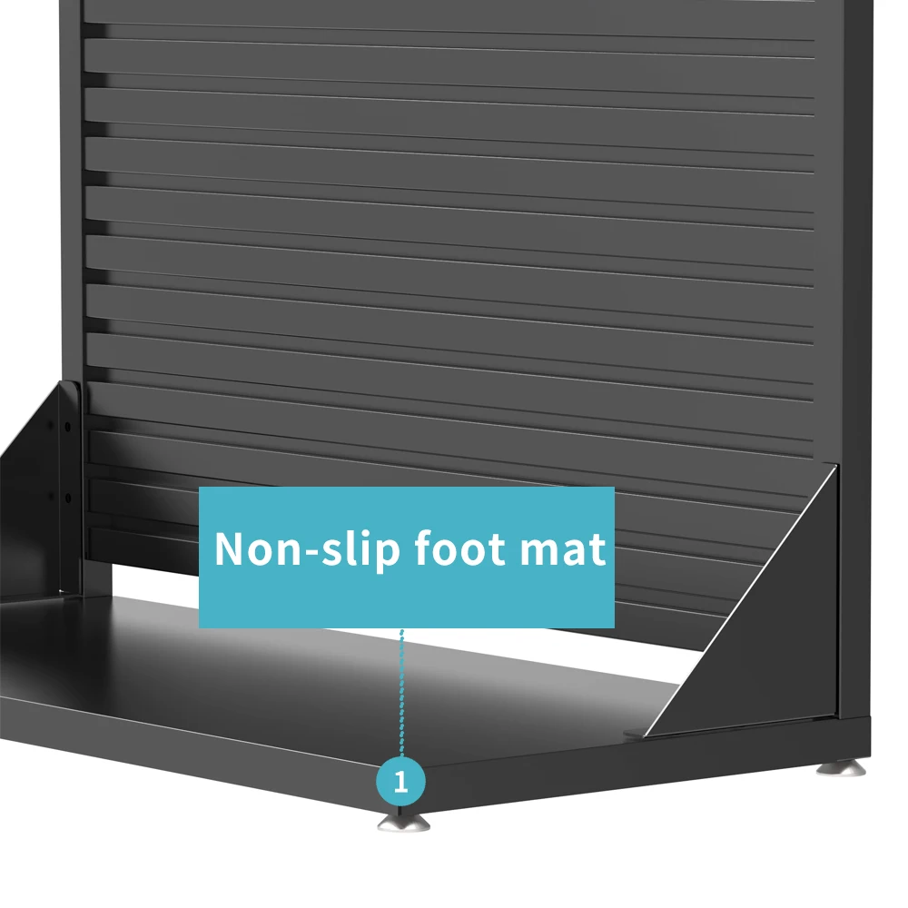 Supermarket Rack Slatwall Display Rack Metal Slat Wall Panel Display Racks and Stands Slat Wall Display Standing Floor