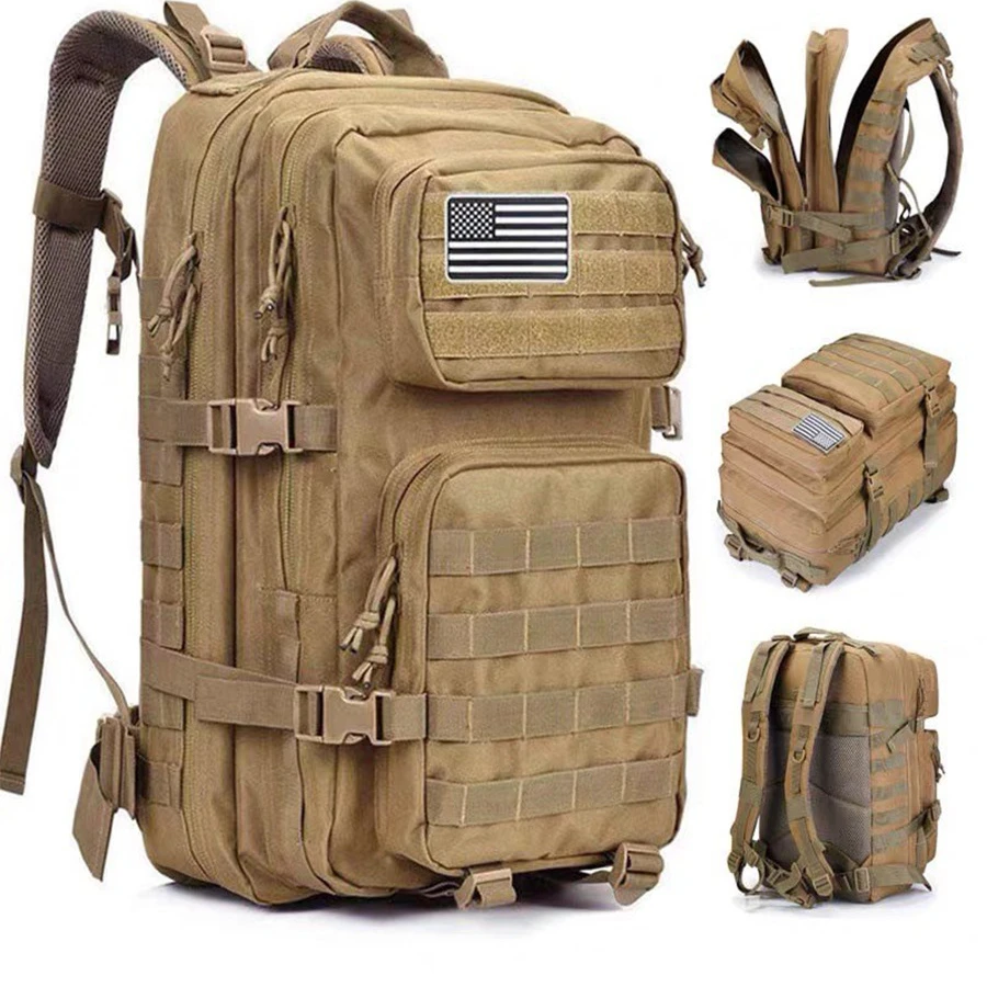 New outdoor backpack multifunctional large capacity camouflage field waterproof hiking backpack for teens motorcycle
