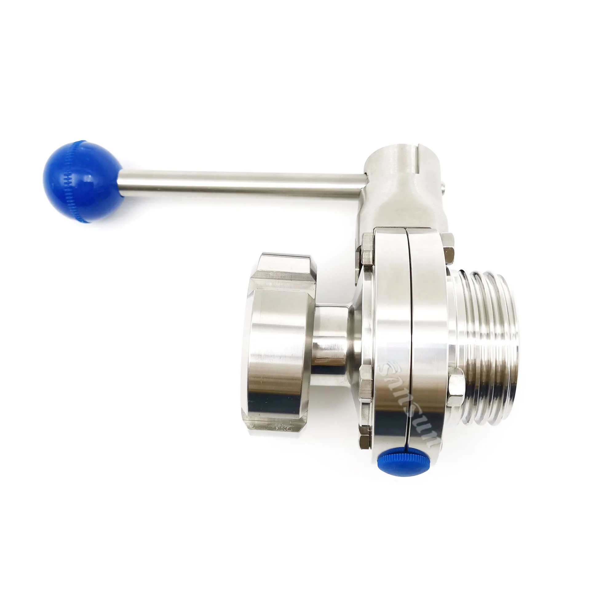 DIN INOX 304 Male Nut Butterfly Valve