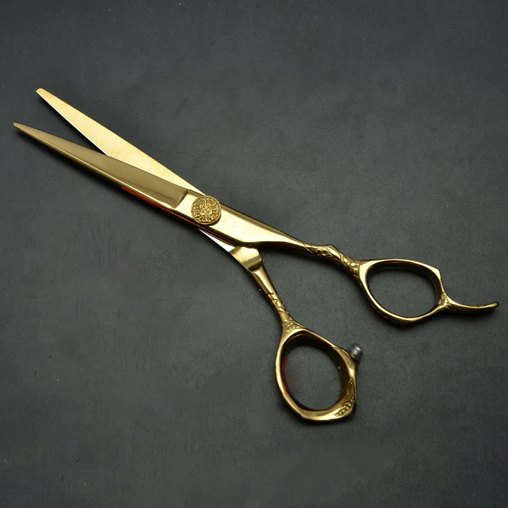 Золотые профессиональные ножницы для стрижки волос Парикмахерские ножницы для парикмахерской и личной гигиены (1600306643823)