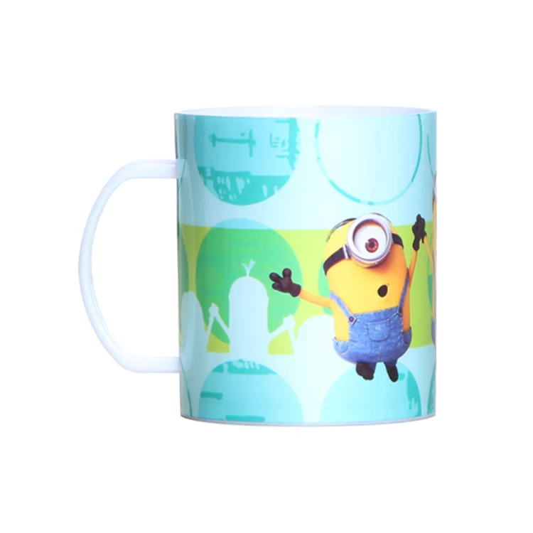 
High quality reusable cute cartoon printed toothbrush plastic cup kids cup 