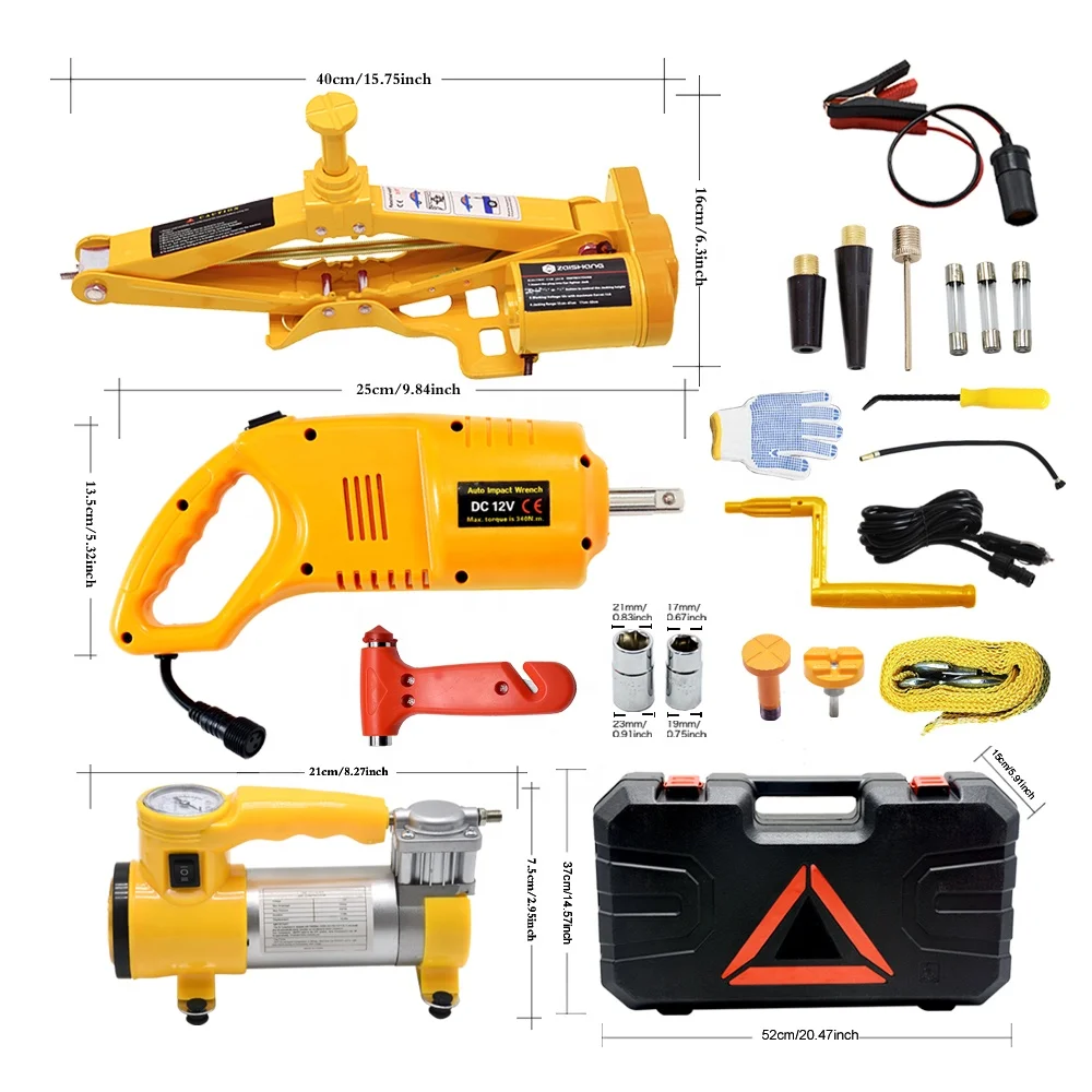 Factory price cordless car automatic electric jack set