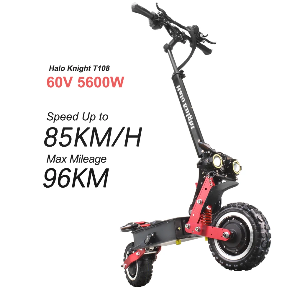 Halo Knight High Quality 60V 5600W Electric Scooter China Wholesale 85km/h Fast Electric Scooters Off Road