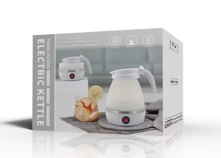 High Quality Silicone Folding Hot Kettle Travel Dormitory Portable Electric Kettle can be Folded