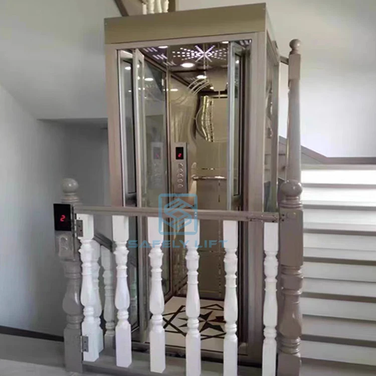 SAFELY  China Factory Home Elevator 4 Person Passenger Lift Duplex Luxury Villa Elevator