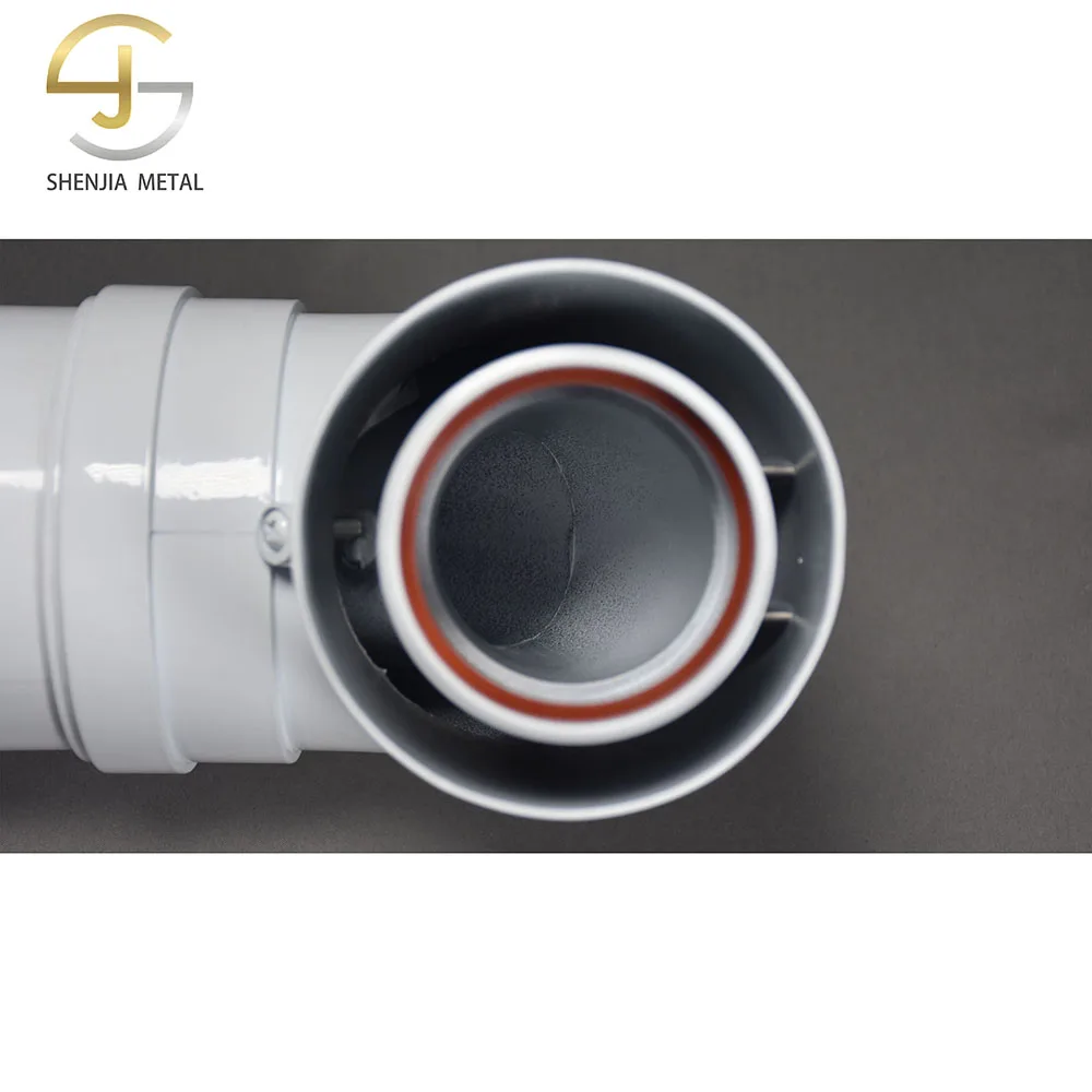 Coaxial reverse smoke pipe directly into the total length of 95cm inside and outside double aluminum material