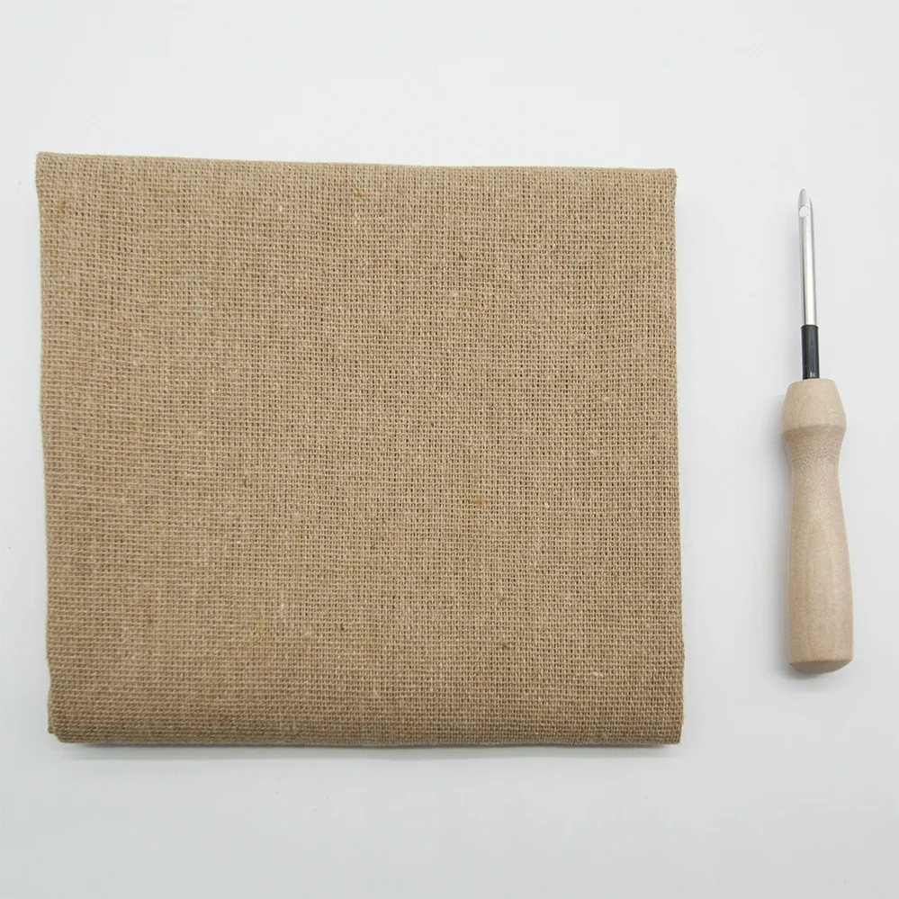 Color fabric with punch needle