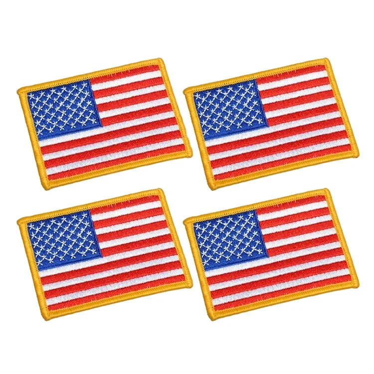 Custom Embroidered Canada Australia UK USA Pattern Country Flag Patch For Hoodie