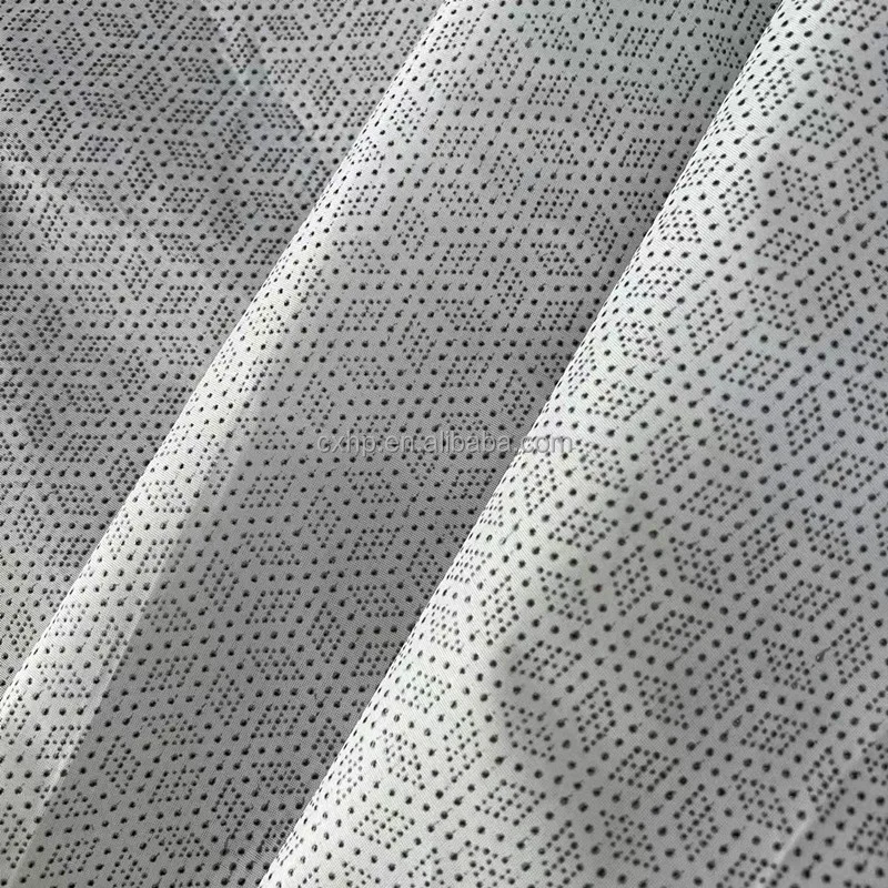 Cheap price 70gsm tropical dot polyester nonslip fabric for mattress home textile