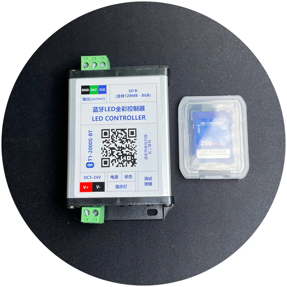 SPI T1-2000S-BT адресация программирования SD карты DC5V DC12V DC24V magic RGB пиксель светодиодный контроллер для 1903 2811
