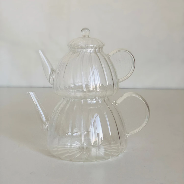 Hot Selling Modern Style High Borosilicate Glass Tea Set Black Tea Green Tea Teapot With Cup For Drinking