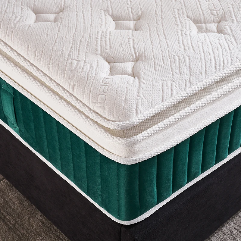 New Luxury 5 Star Hotel Mattress King Queen Size Natural Latex Roll up in a Box Pocket Spring Mattress