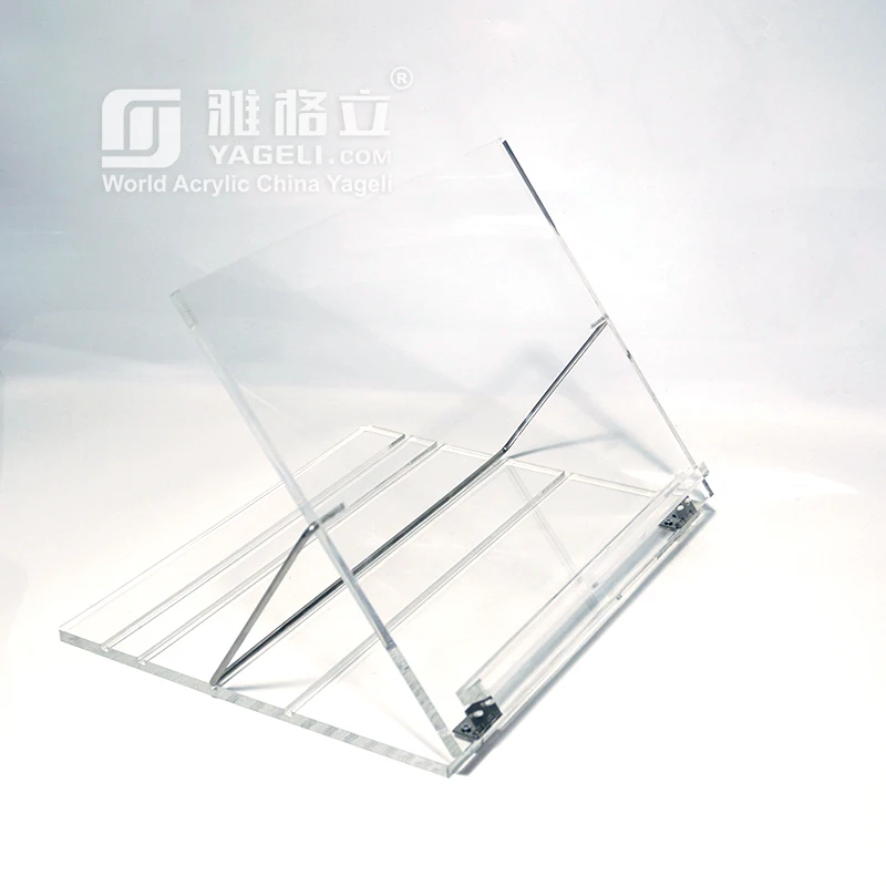 Производство Yageli оптовая продажа настольная Прозрачная Акриловая Складная подставка для книг с регулируемым