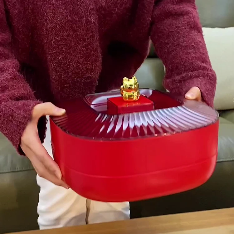 Household Living Room Three Layer Cat Candy Box Wholesale Plastic Food Container Box Nuts Dried Fruit Plate Snake Candy Tray