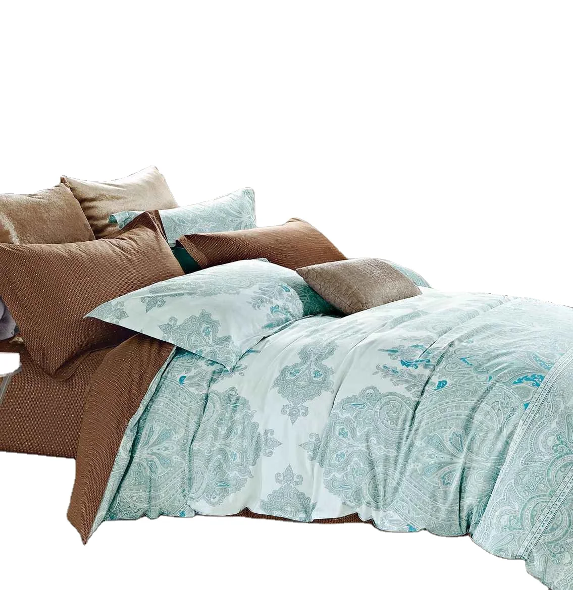 Chinese supplier home textile cotton pigment print beautiful design quilt cover set