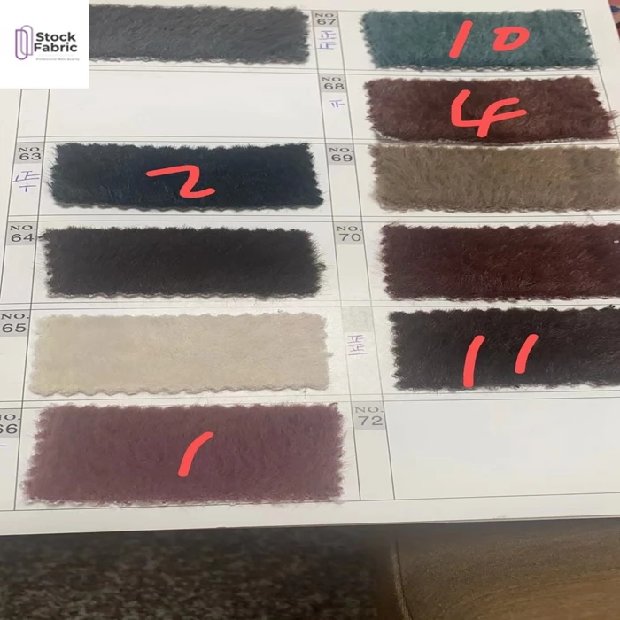 Hot selling 100% polyester faux fur batch solid stocklot fabric in China