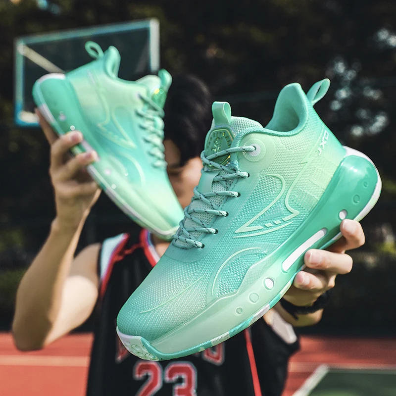 Wholesale High Quality Basketball Shoes Fashion Comfort Lace-up Men Jogging Sneakers