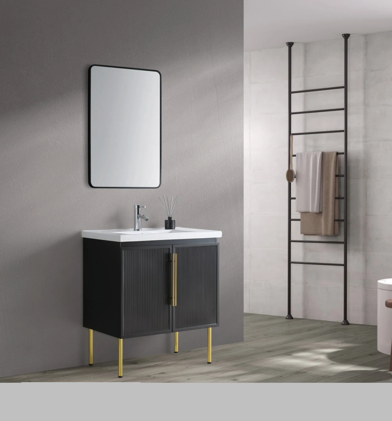 Современный 2-дверный прямоугольный туалетный столик для ванной комнаты минималистский умывальник с включенным зеркалом апартамент для хранения ванной комнаты в отеле