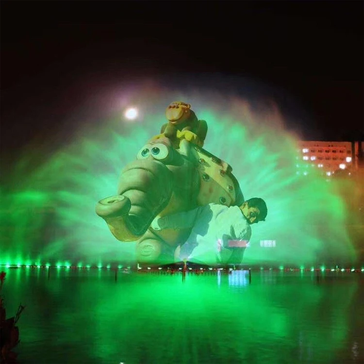 Factory Price Colorful Changing Light Musical Dancing Fountain Large Water Screen Movie Fountain Show
