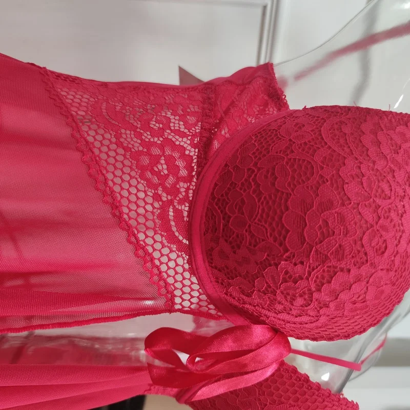 Fashion Summer Lace Hot Night Dress Femme Sexy Lingerie Women