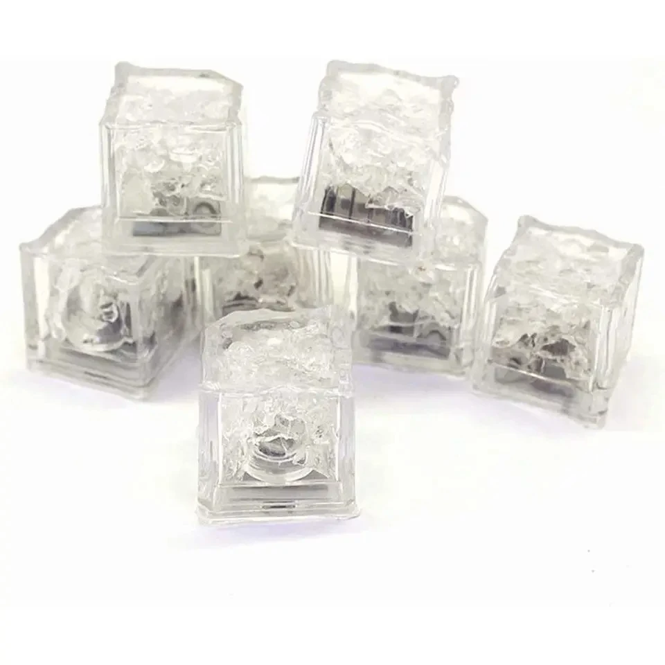 Palmy Luminous LED Glow Led Ice Cubes Halloween Neon Party Supplies Party Wine Glass Block Flashing Induction Luminous Acrylic