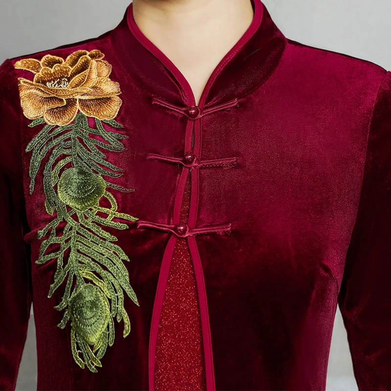  Традиционная китайская одежда пикантное платье qipao женский костюм свадебное для