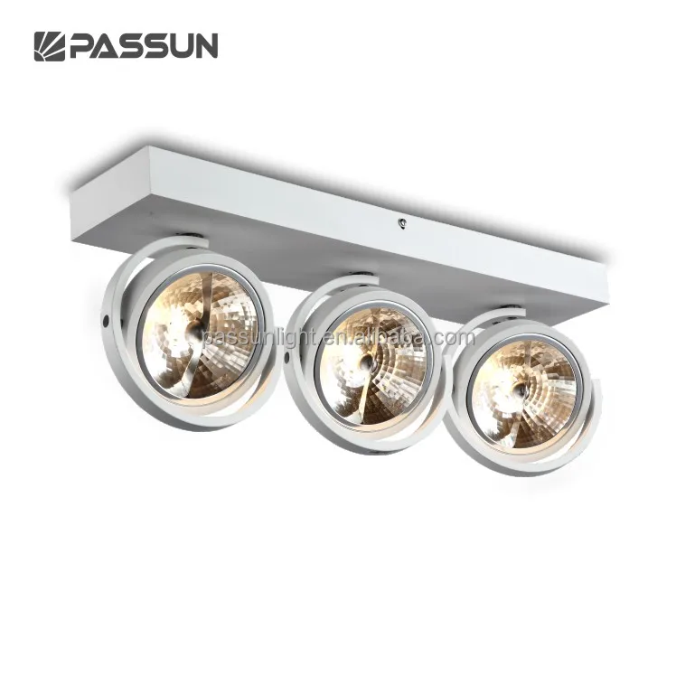 Modern indoor surface ceiling lamp 35W Bulb easy change AR111 halogen led spot light