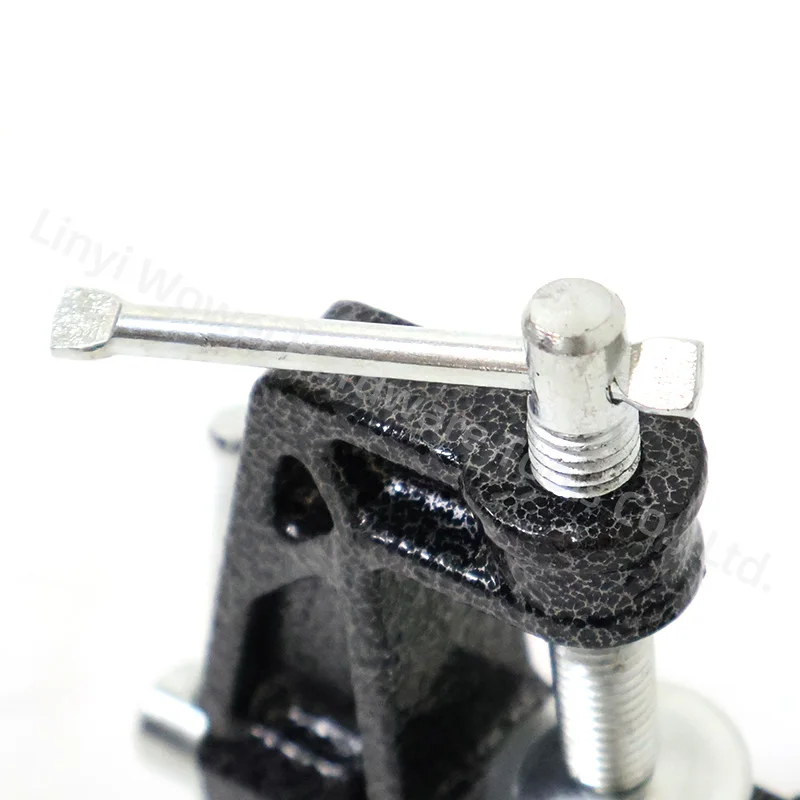 Low MOQ Portable Table Cast Iron Bench Vise Vice with 360 degree Swivel Base