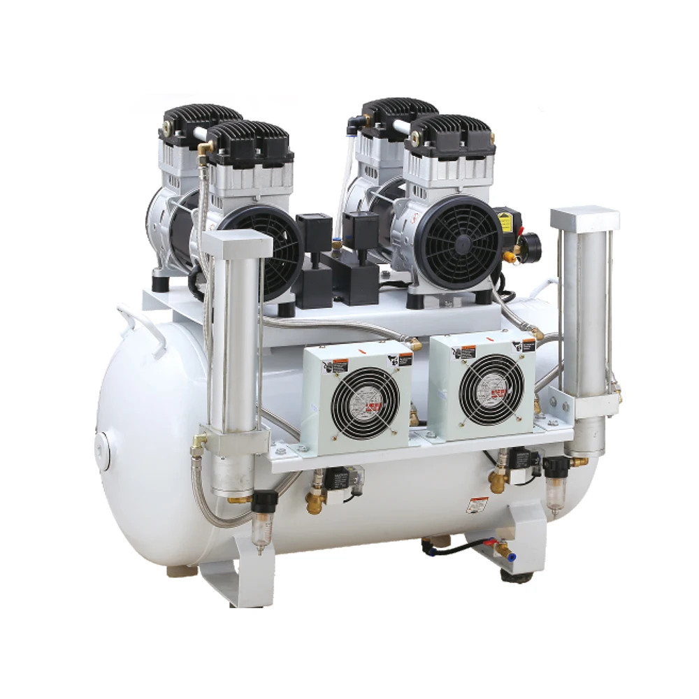 Portable compress dental equipments unit 2hp 50l oil free air compressor