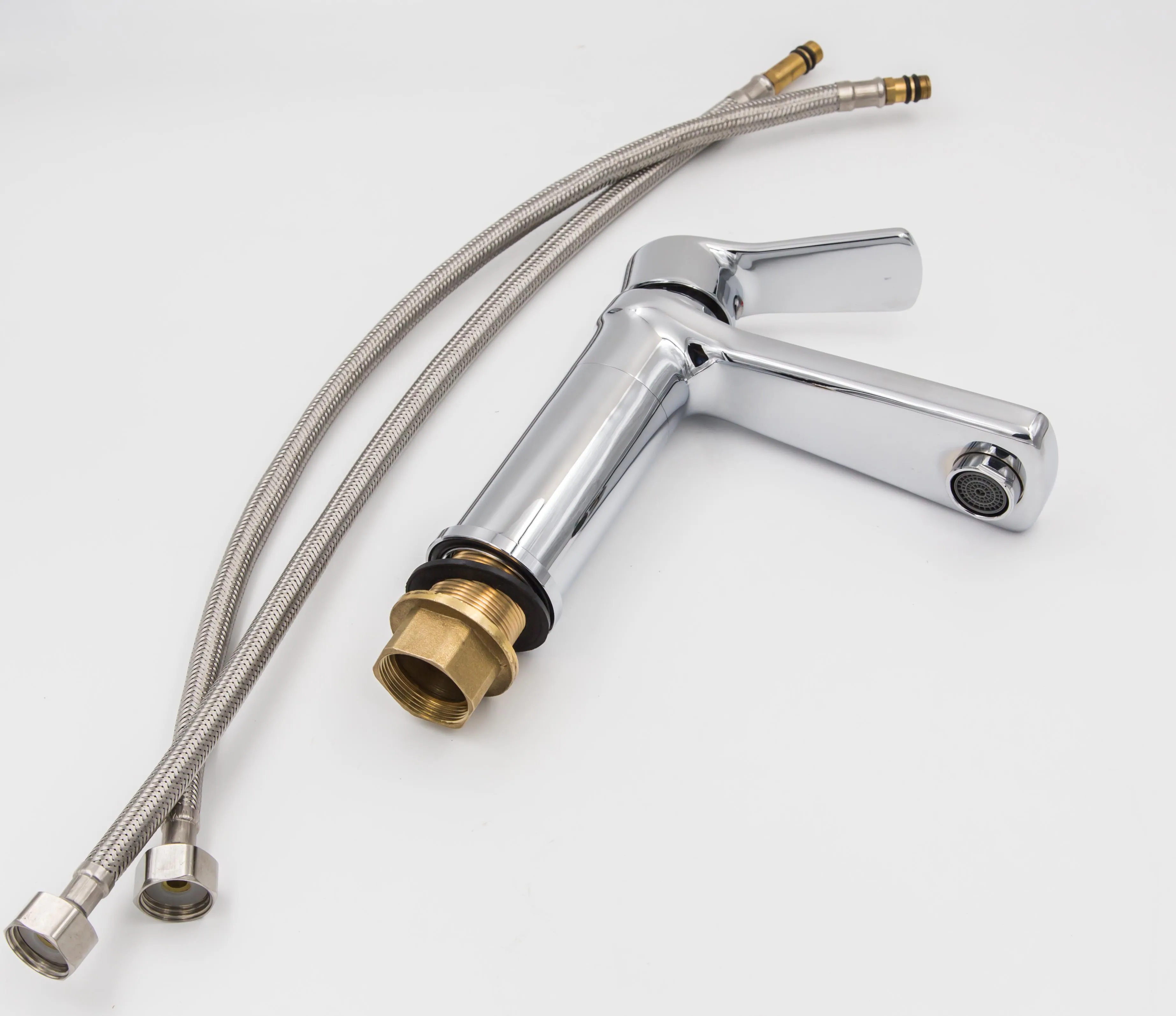 
SF-0401A SINGLE LEVER WASHBASIN MIXER BRASS BASIN MIXER CHROMED 