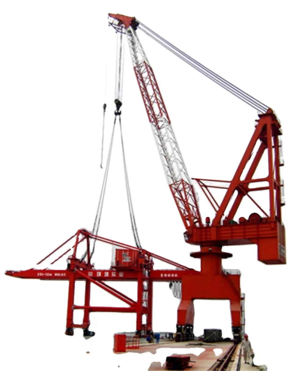 Float Dock Shipyard Shipbuilding Port Terminal Level Luffing Portal Crane China Top Supplier Max Moment Customized
