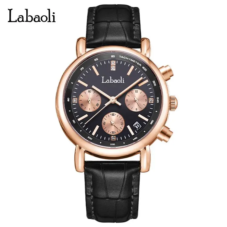 Женские часы LABAOLI LA061 распродажа кварцевые 3 АТМ водонепроницаемые идеальные с китайским механизмом золотые